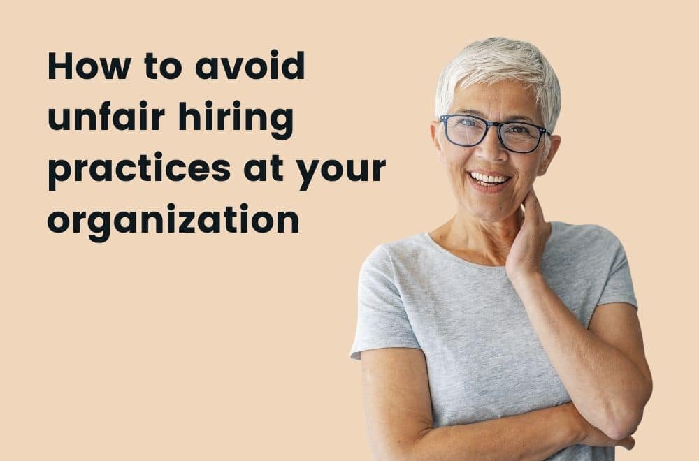 Feature image for unfair hiring practices of smiling older woman