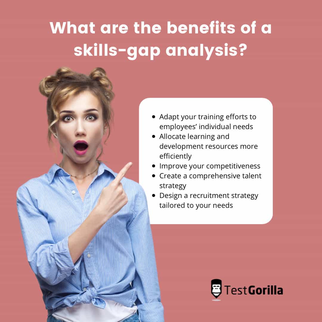 image listing the benefits of a skills-gap analysis