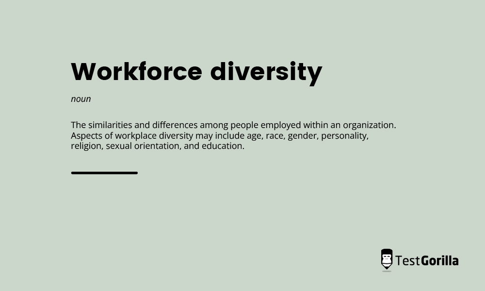 Dictionary definition of workforce diversity