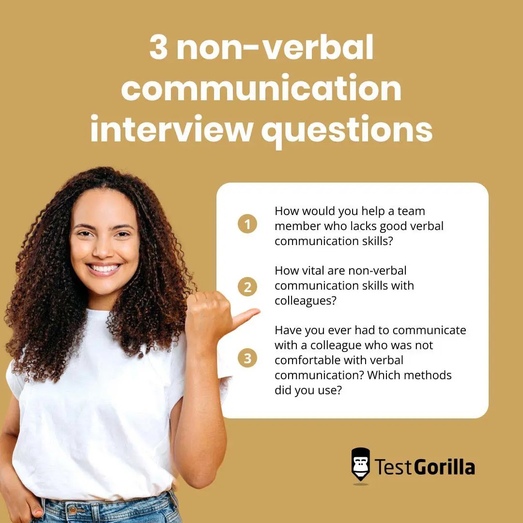 3 non-verbal communication interview questions