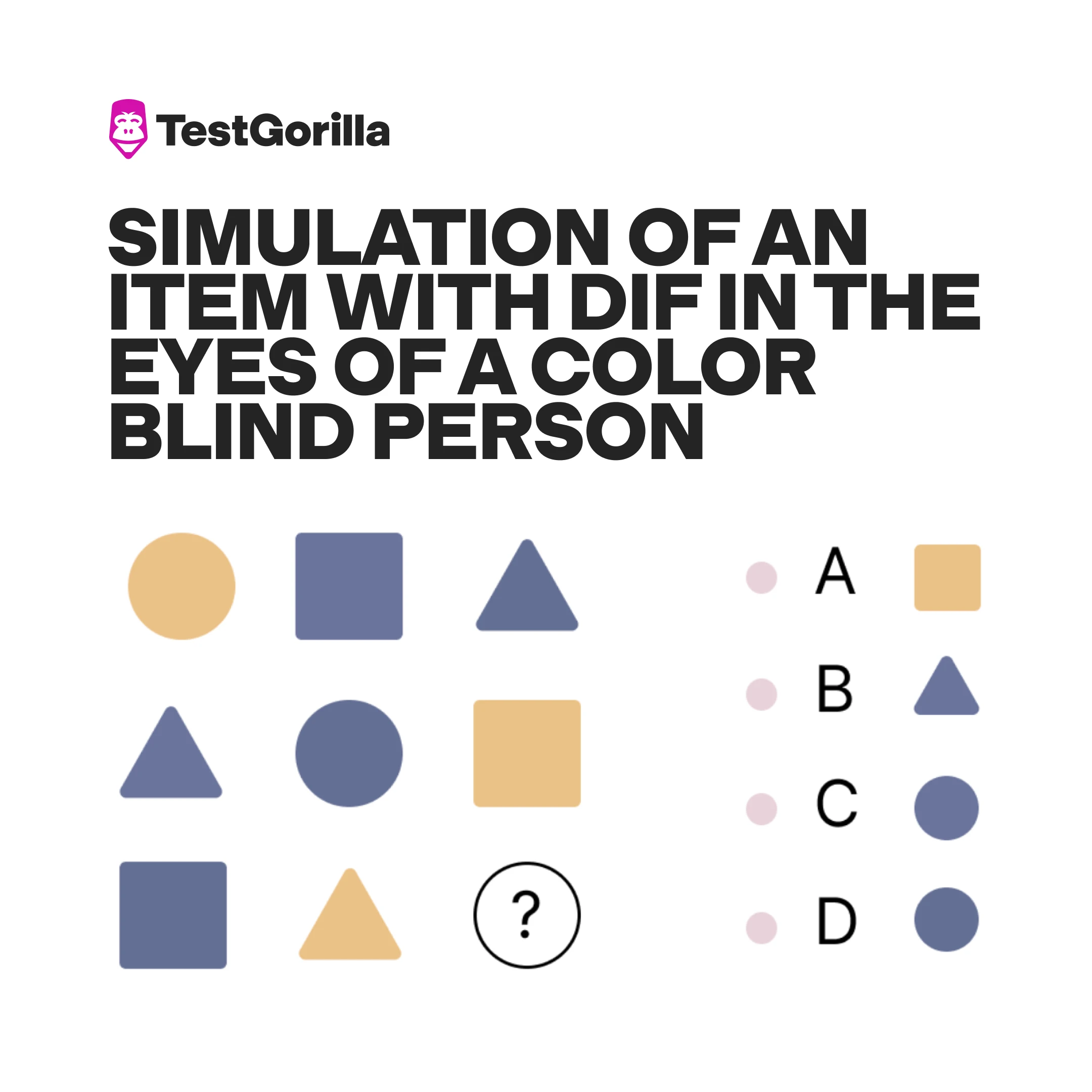 simulation of how a colorblind person might see the same item from a non-verbal test graphic