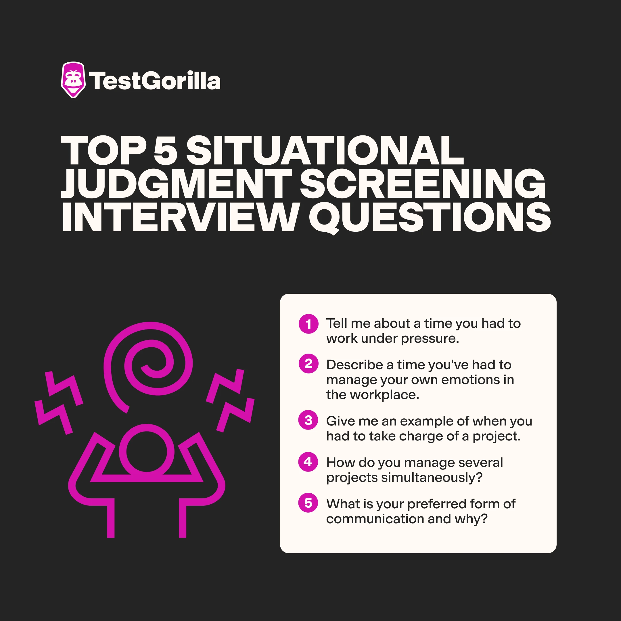 top 5 situational judgment screening interview questions 