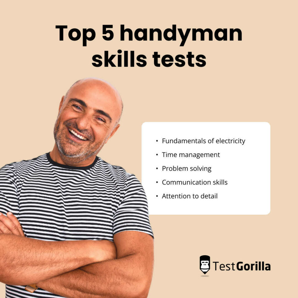 Top five handyman skills tests graphic