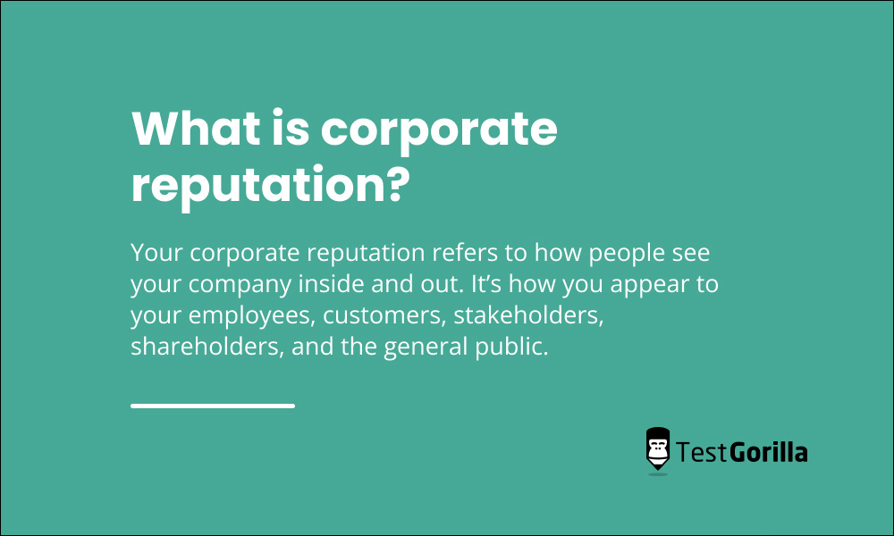 Corporate reputation definition