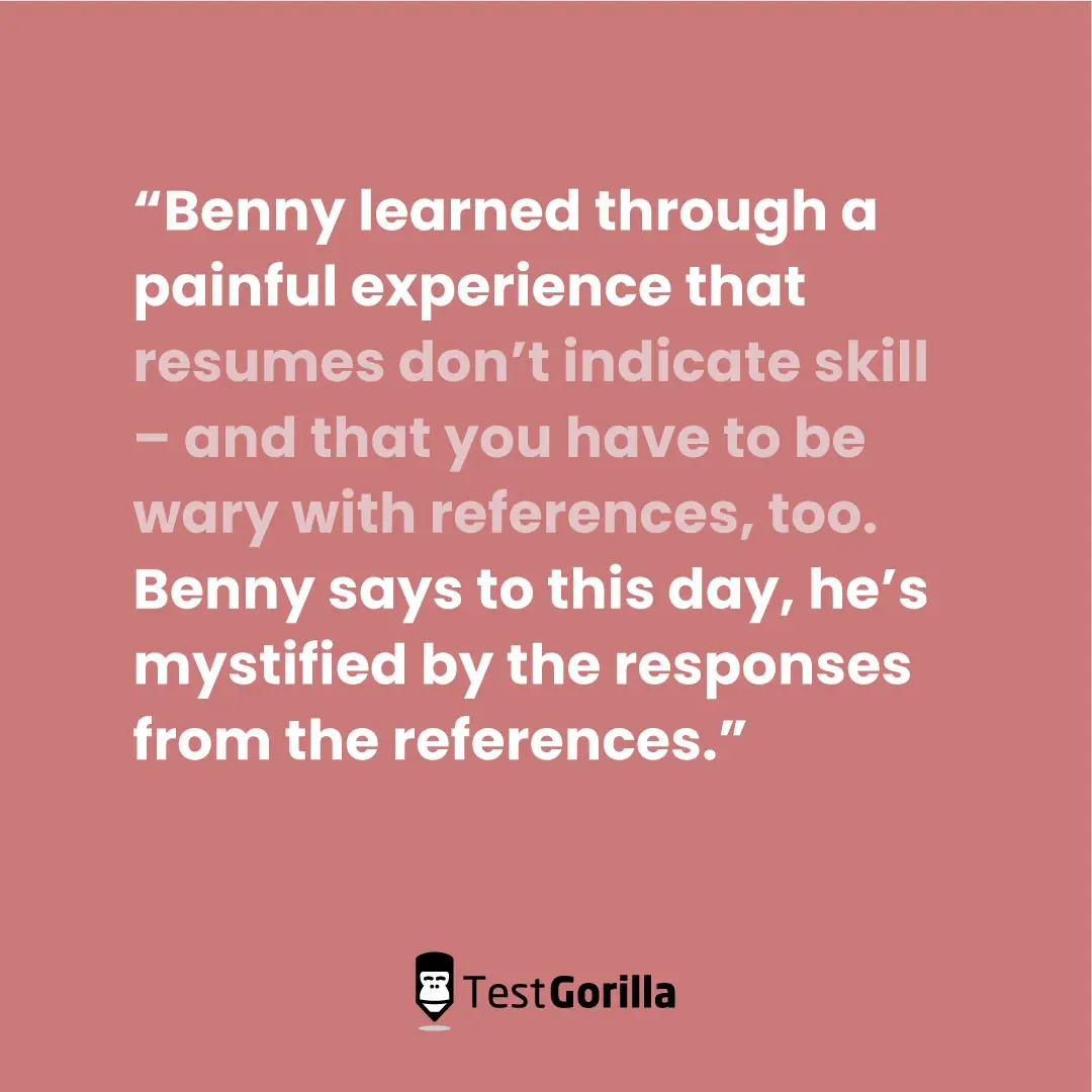 Resumes don't indicate skills