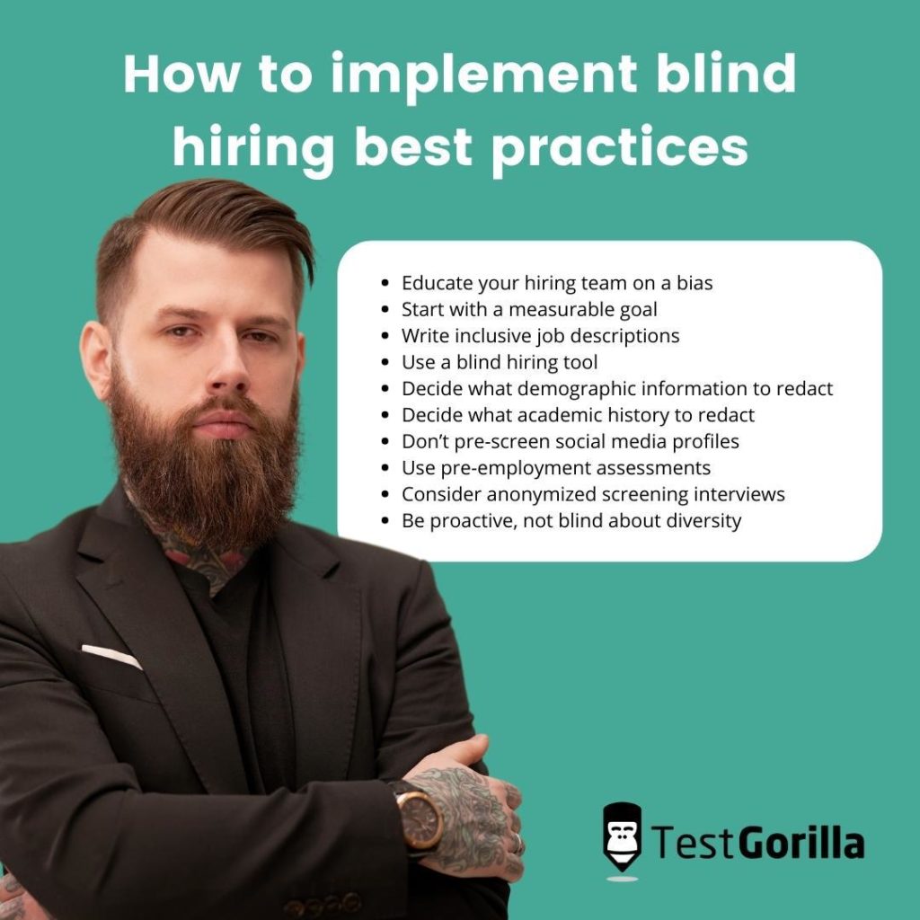 how to implement blind hiring best practices