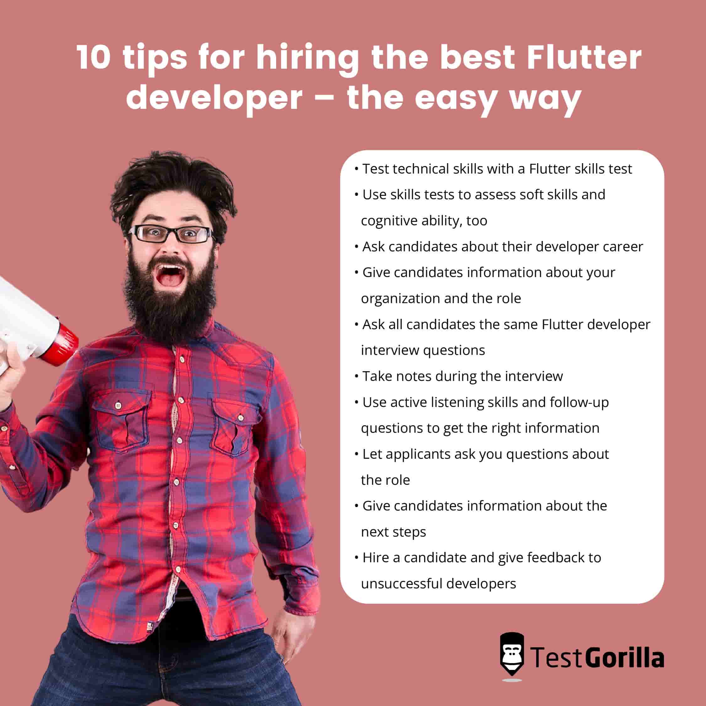 banner image for tips for hiring the best Flutter developer – the easy way