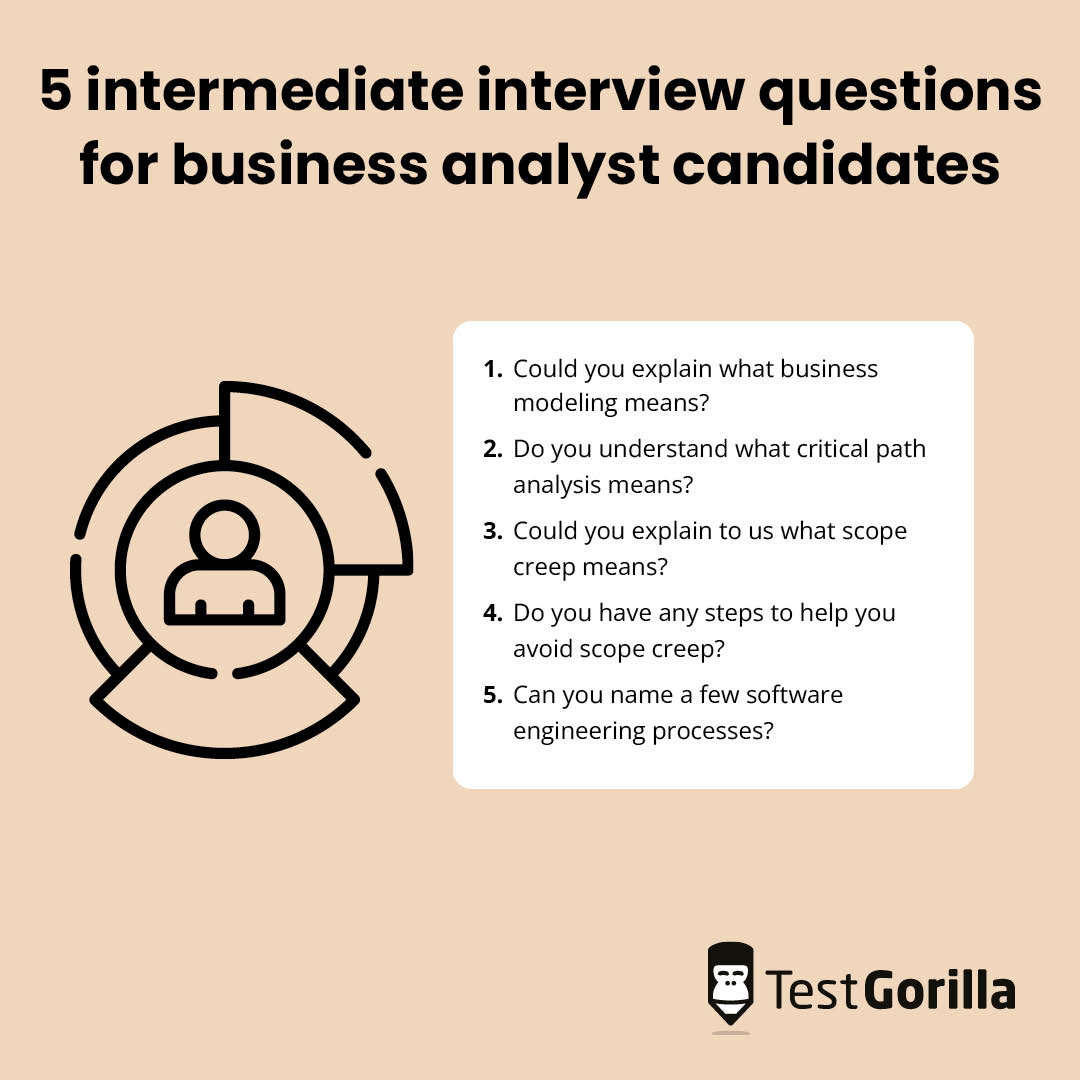 5 intermediate interview questions for business analyst candidates