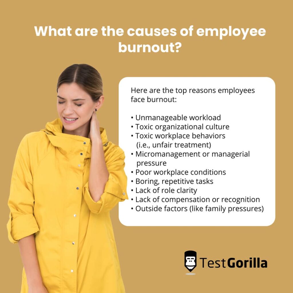 Causes of employee burnout