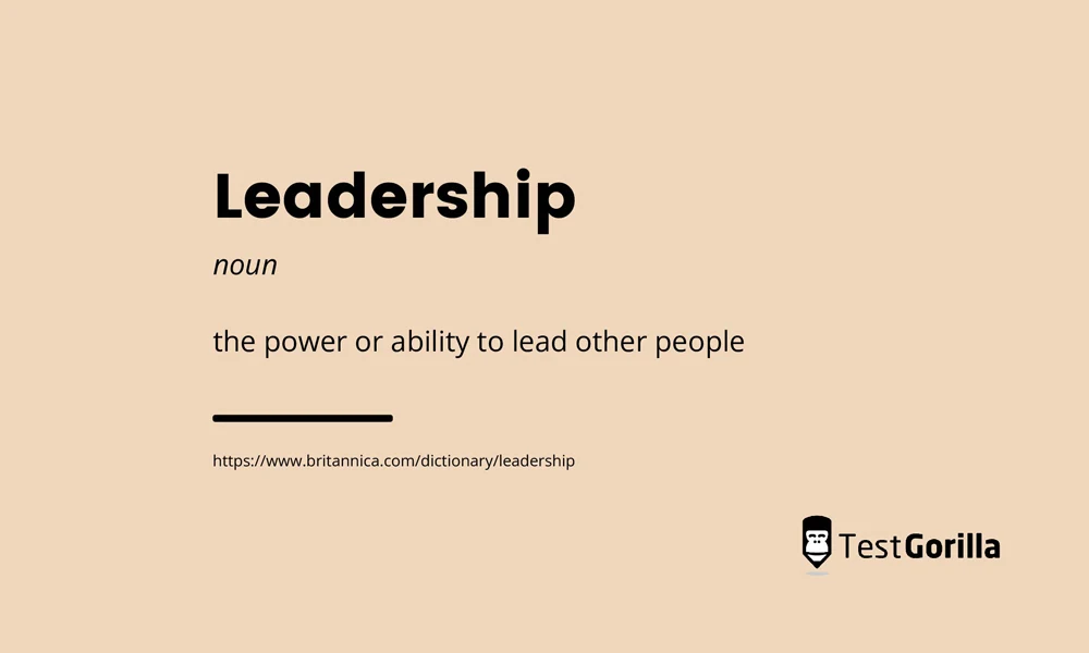 Leadership dictionary definition