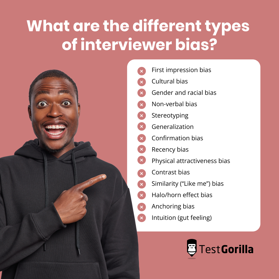 12 different types of interviewer bias