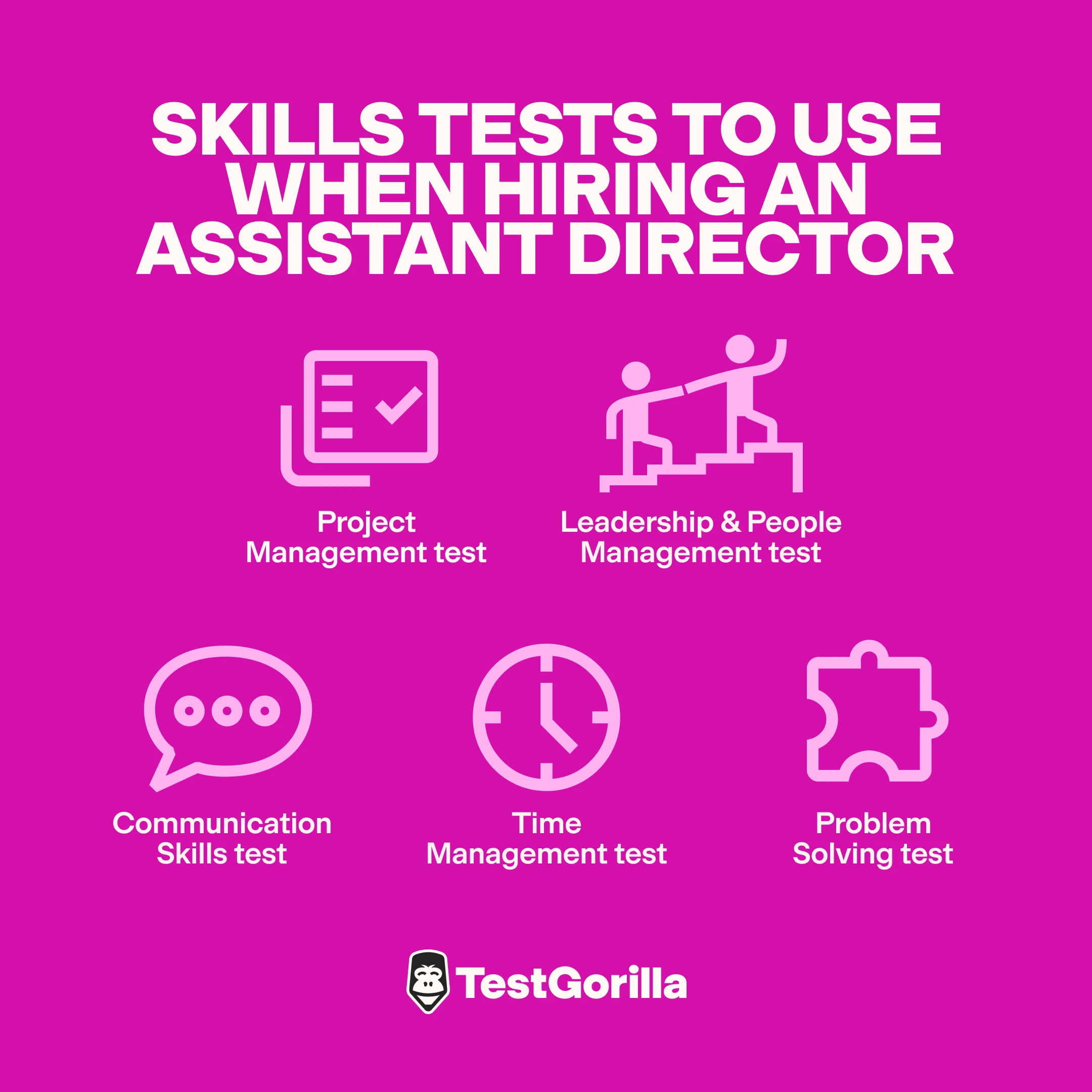 Skills tests to use when hiring an assistant director graphic