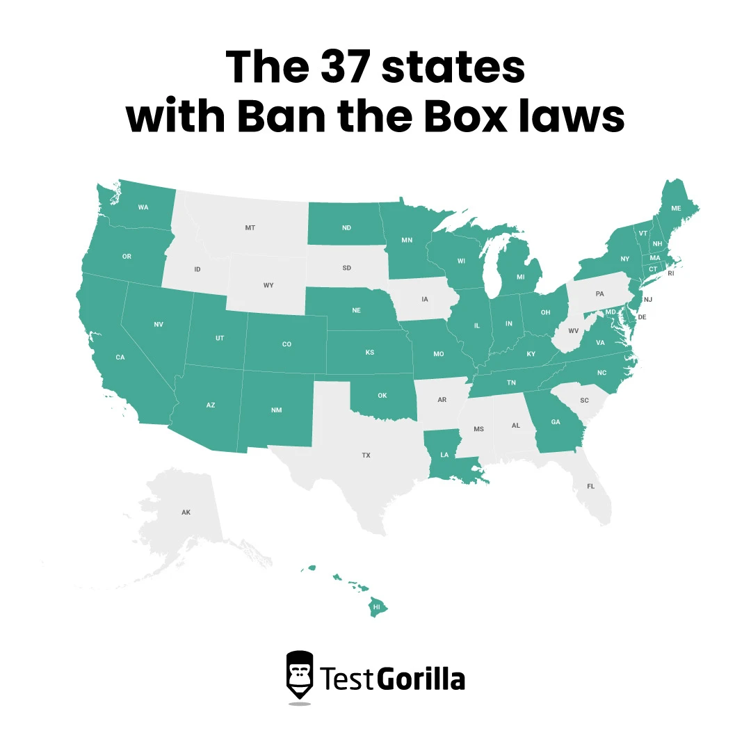 Ban the Box laws by state for employers TestGorilla