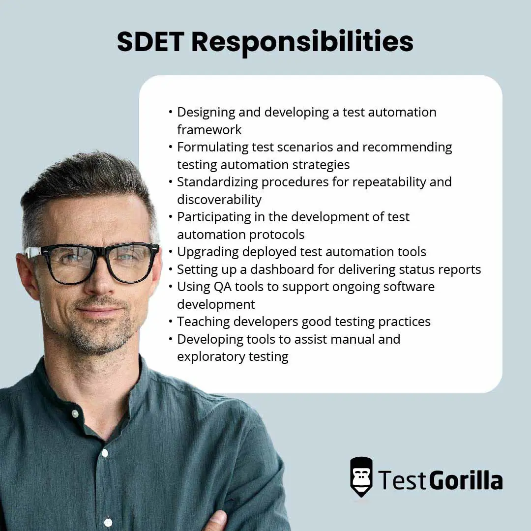 SDET Responsibilities graphic