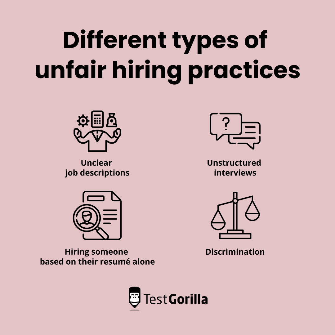 4 types of unfair hiring practices