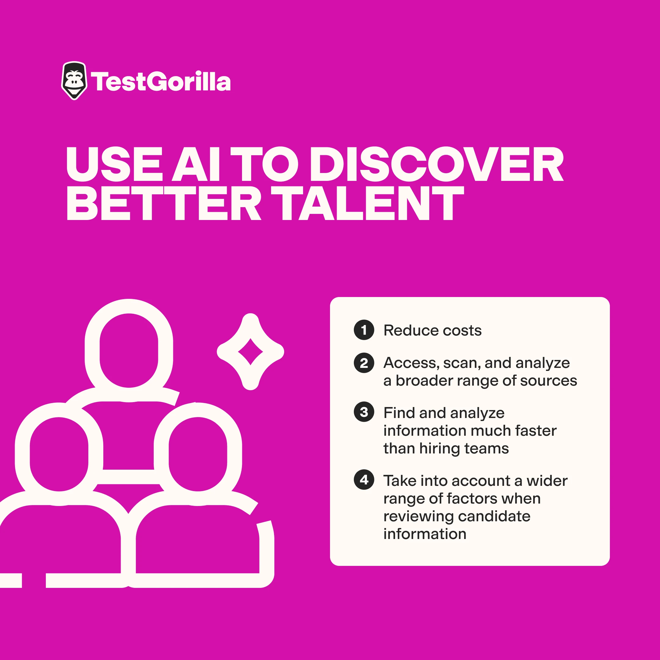 Use AI to discover better talent graphic