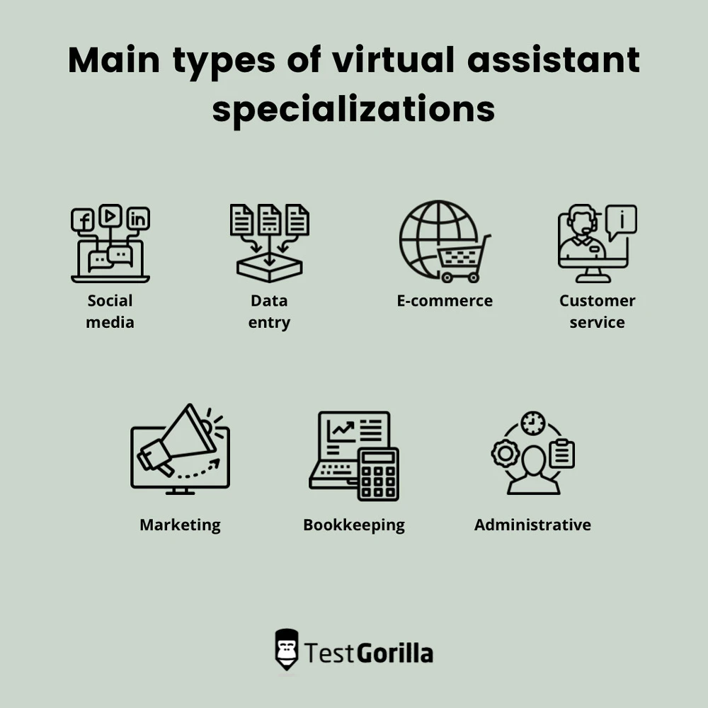 types of virtual assistant specializations