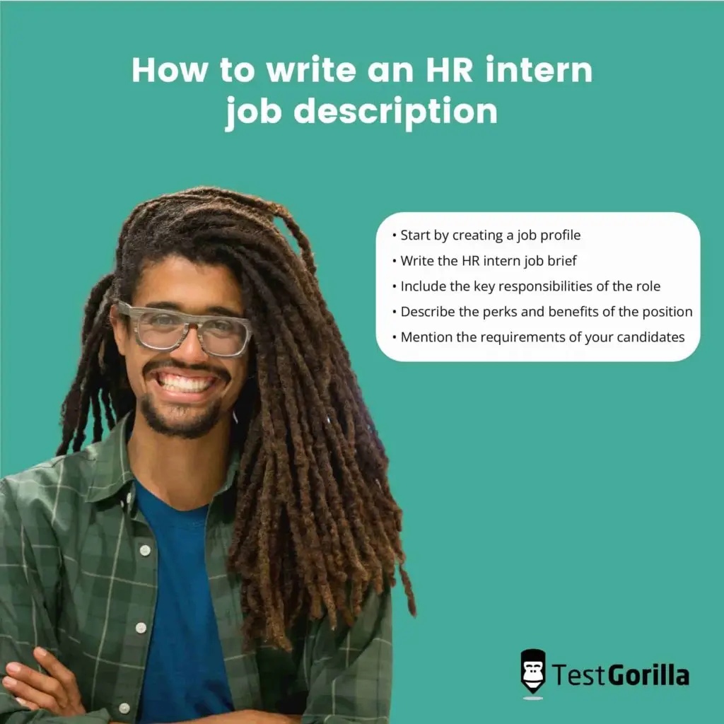 steps to writing an HR intern job description