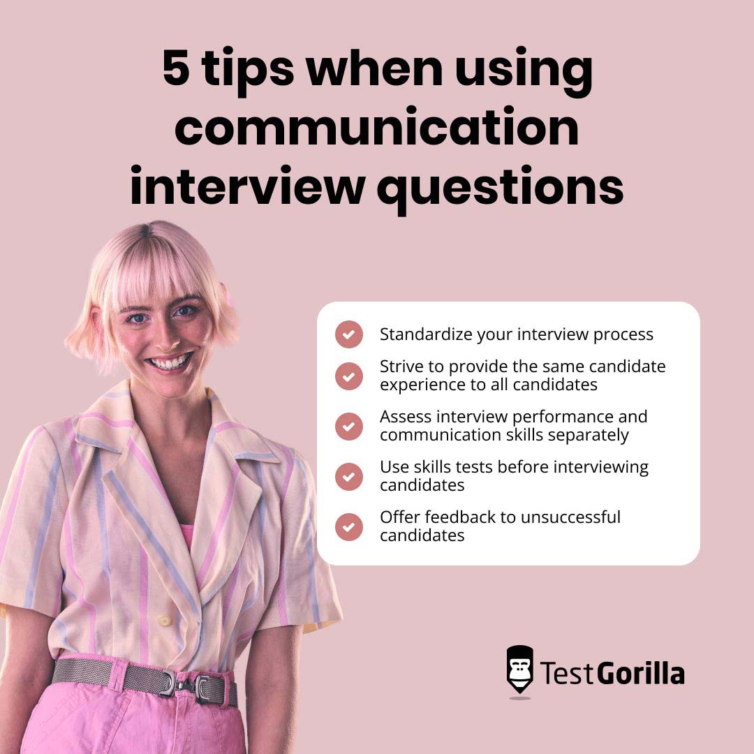 tips when using communication interview questions
