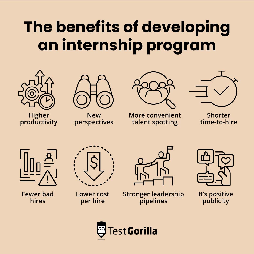 benefits of developing an internship program graphic