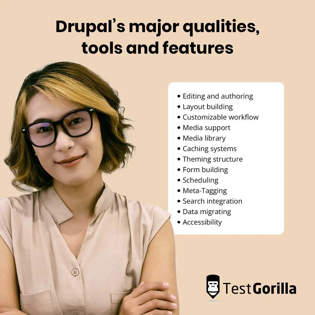 List of Drupal's major qualities, tools and features