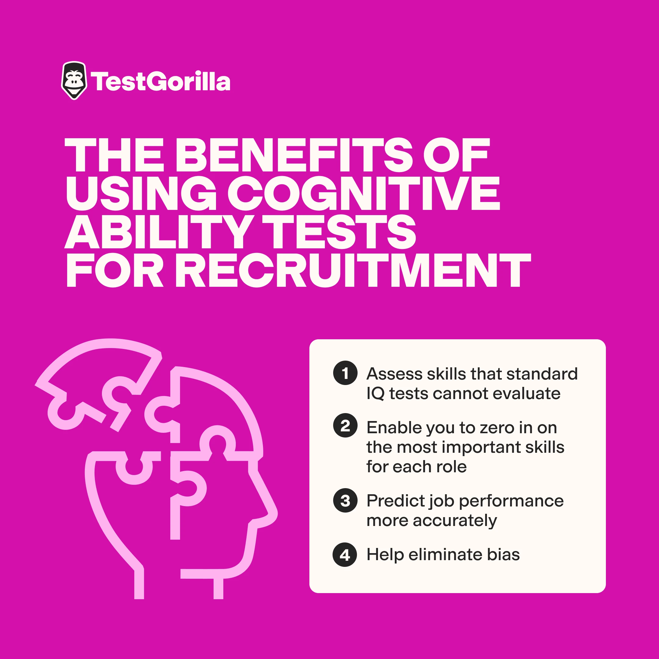 benefits of using cognitive ability tests for recruitment graphic