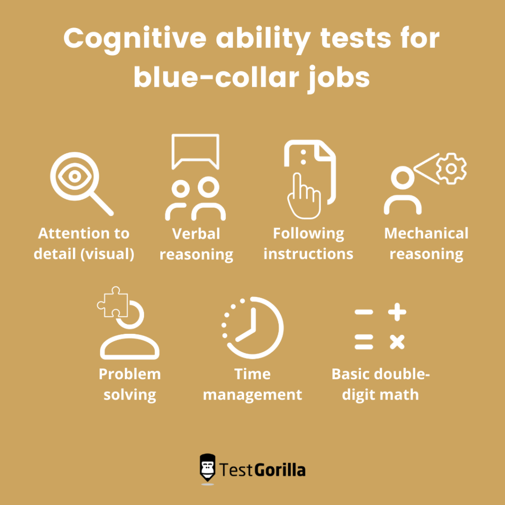 Cognitive ability tests for blue-collar jobs