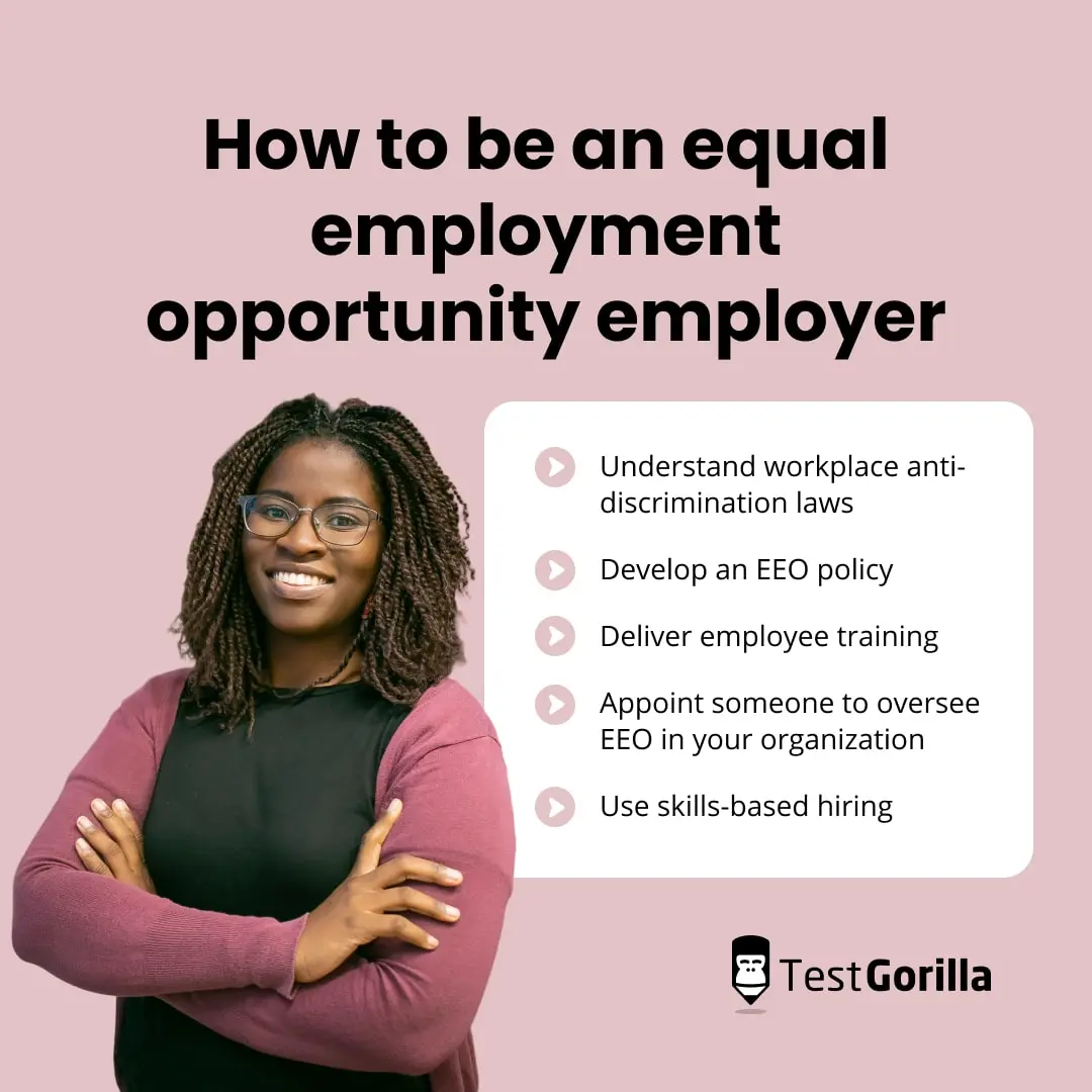 How to be an equal employment opportunity employer graphic