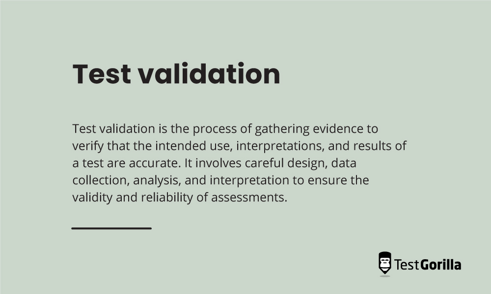 Definition of test validation