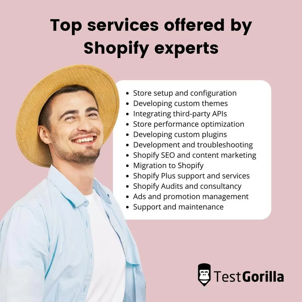top services offered shopify experts