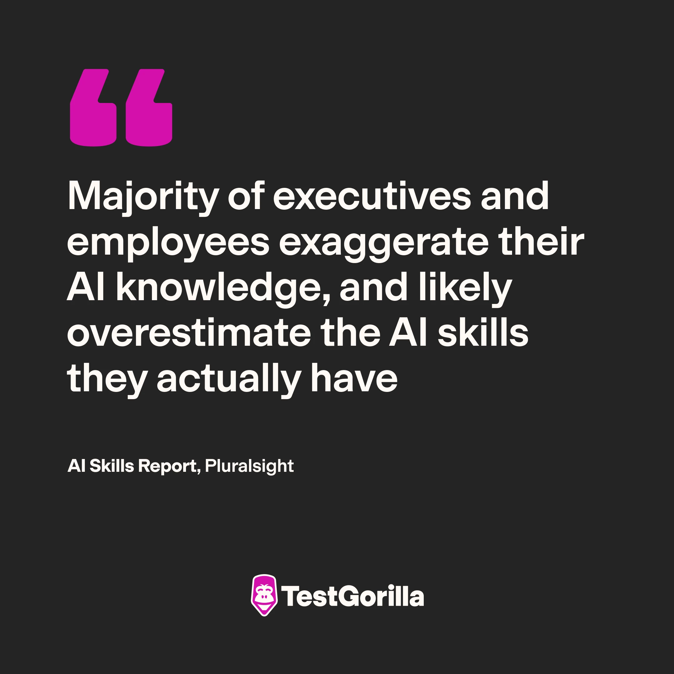 Majority employees exaggerate AI knowledge quote graphic