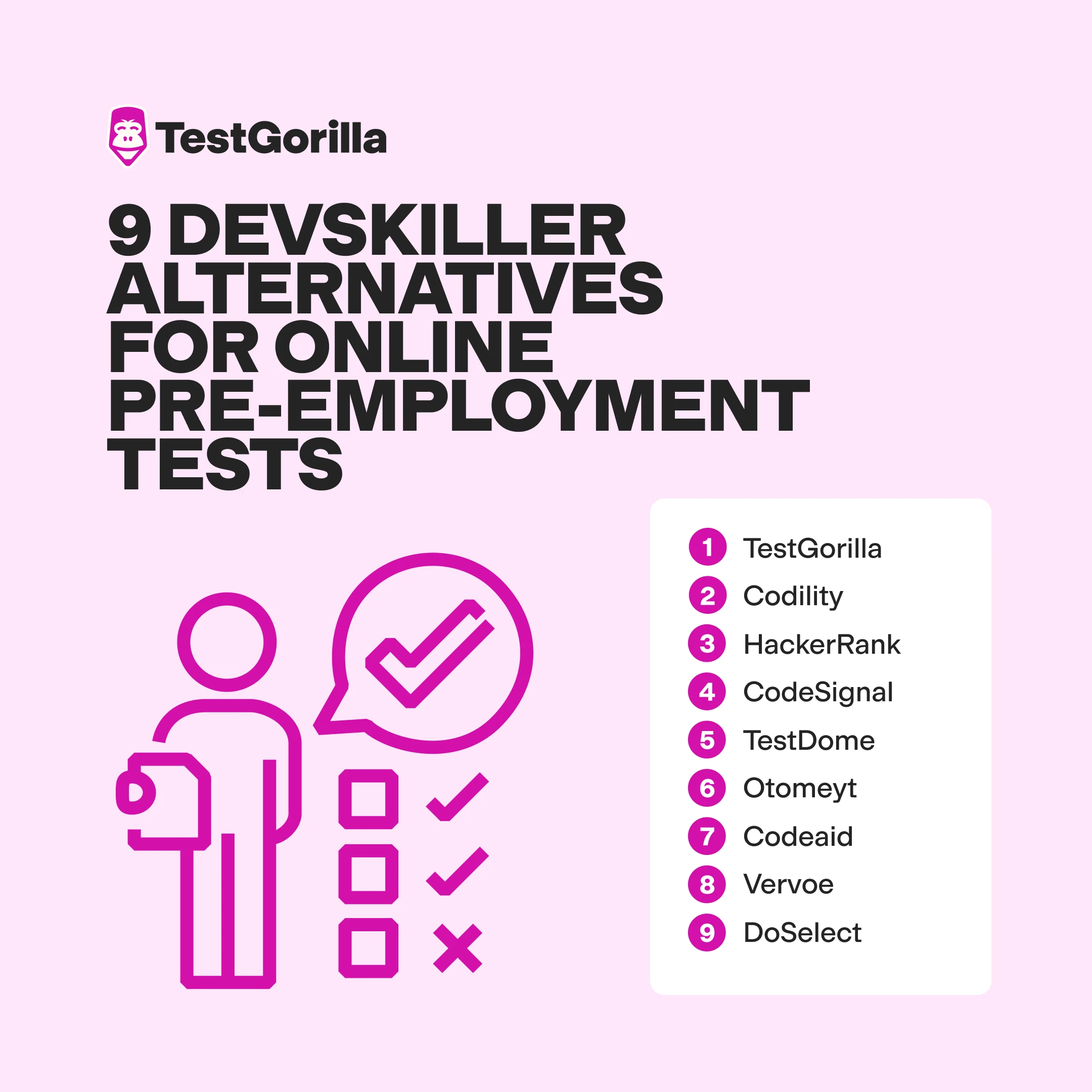 9 DevSkiller alternatives to assess tech skills graphic