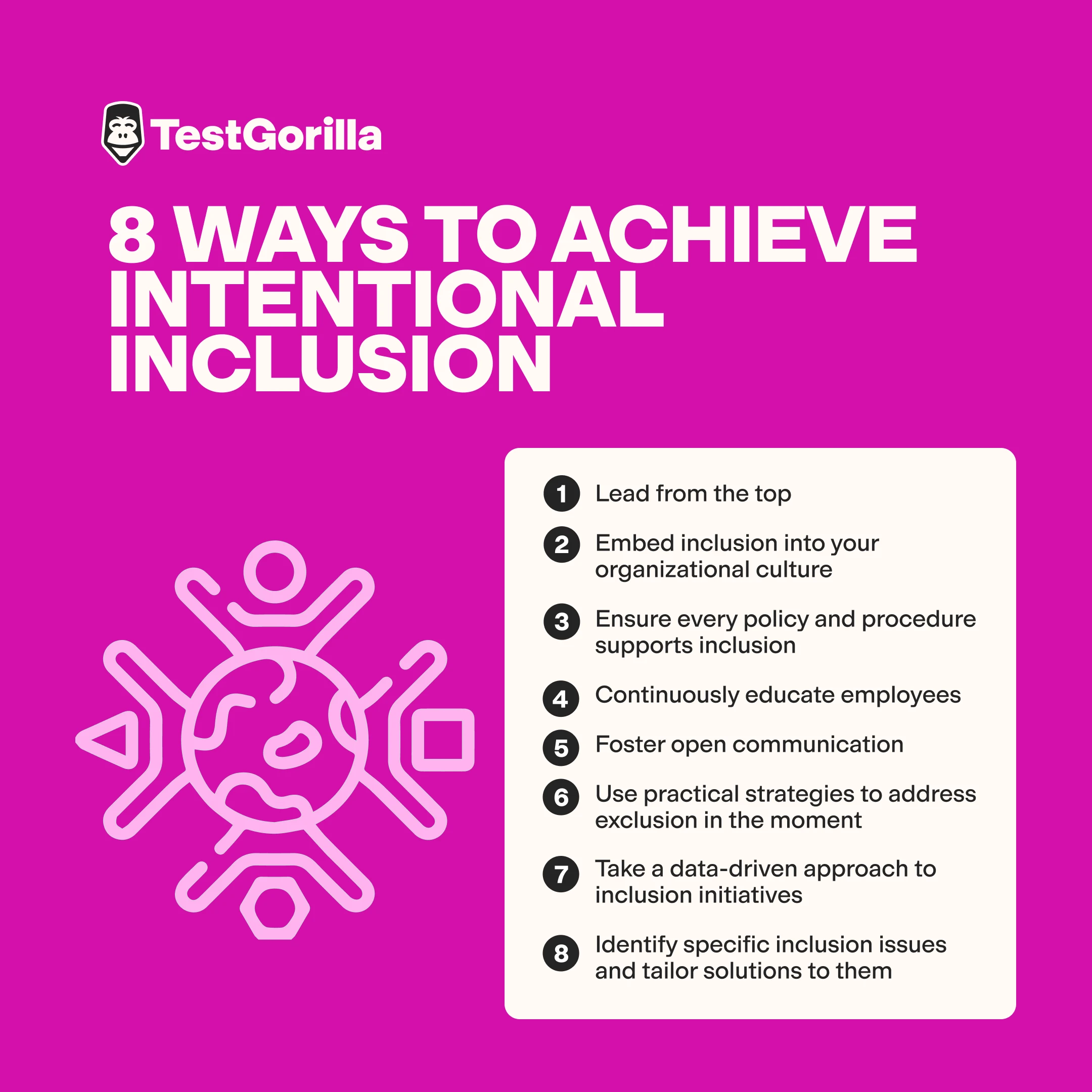 8 ways to achieve intentional inclusion graphic