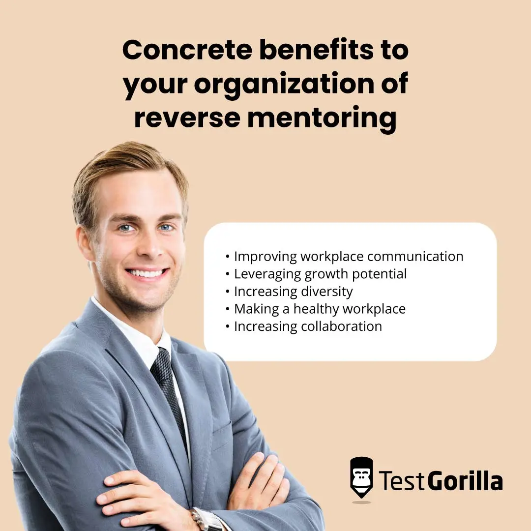 Concrete benefits to your organisation of reverse mentoring.