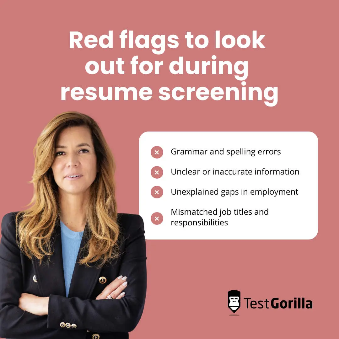 red flags to look out for during resume screening