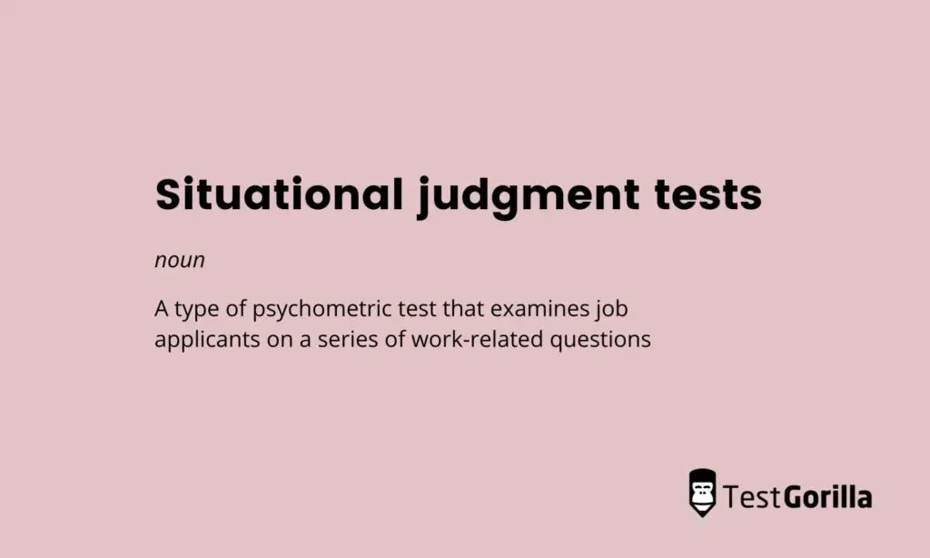 definition of situational judgment tests