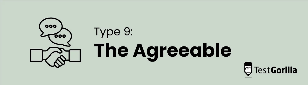Type 9 – The Agreeable graphic
