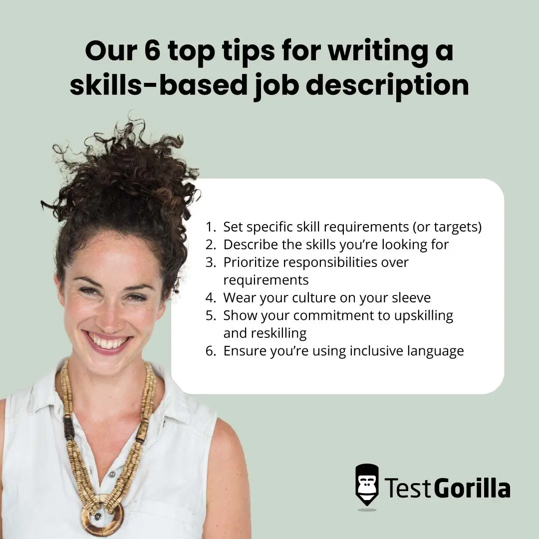Our 6 top tips for writing a skills-based job description