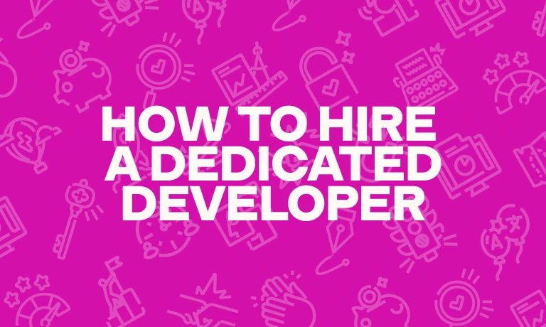 How to hire a dedicated developer graphic