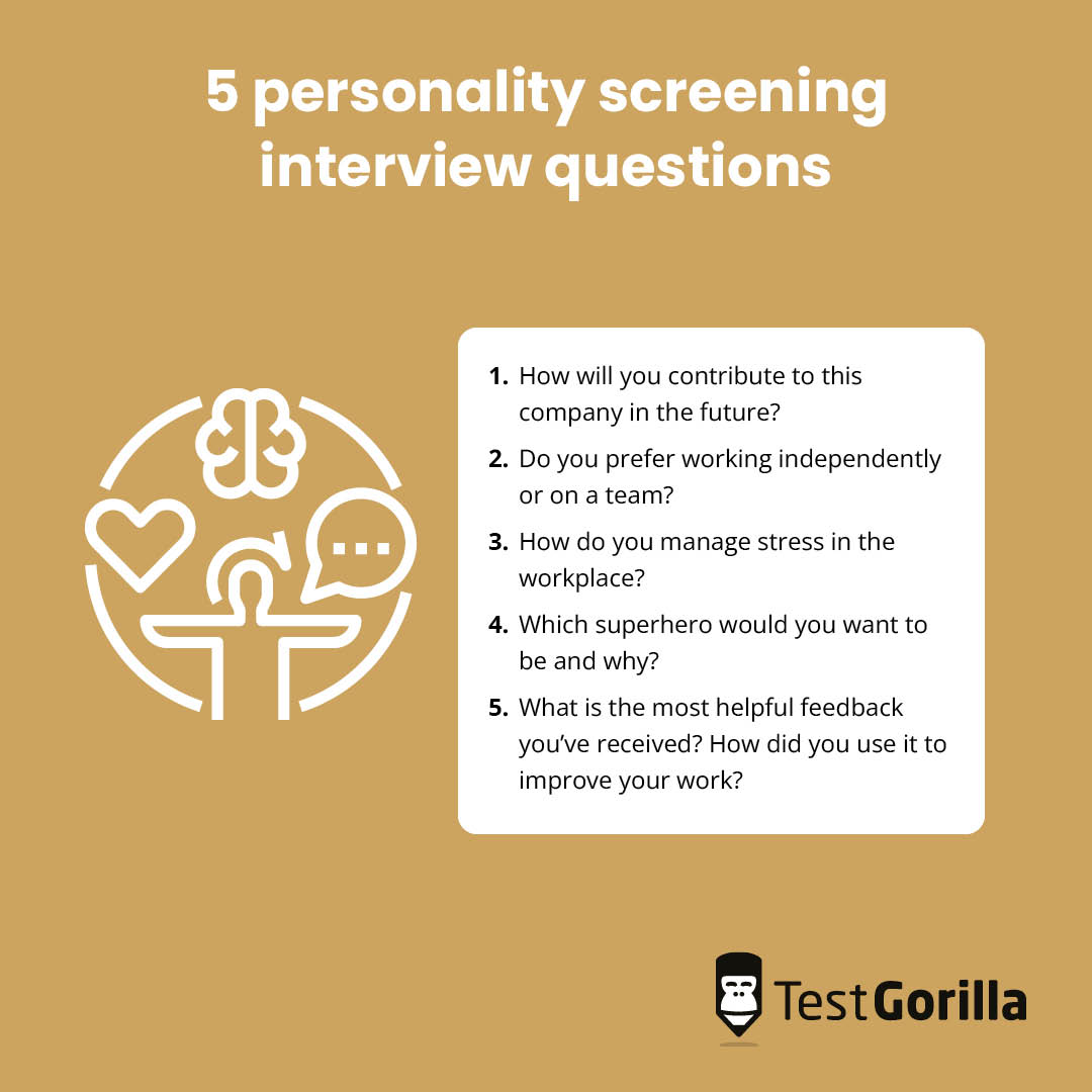 5 personality screening interview questions