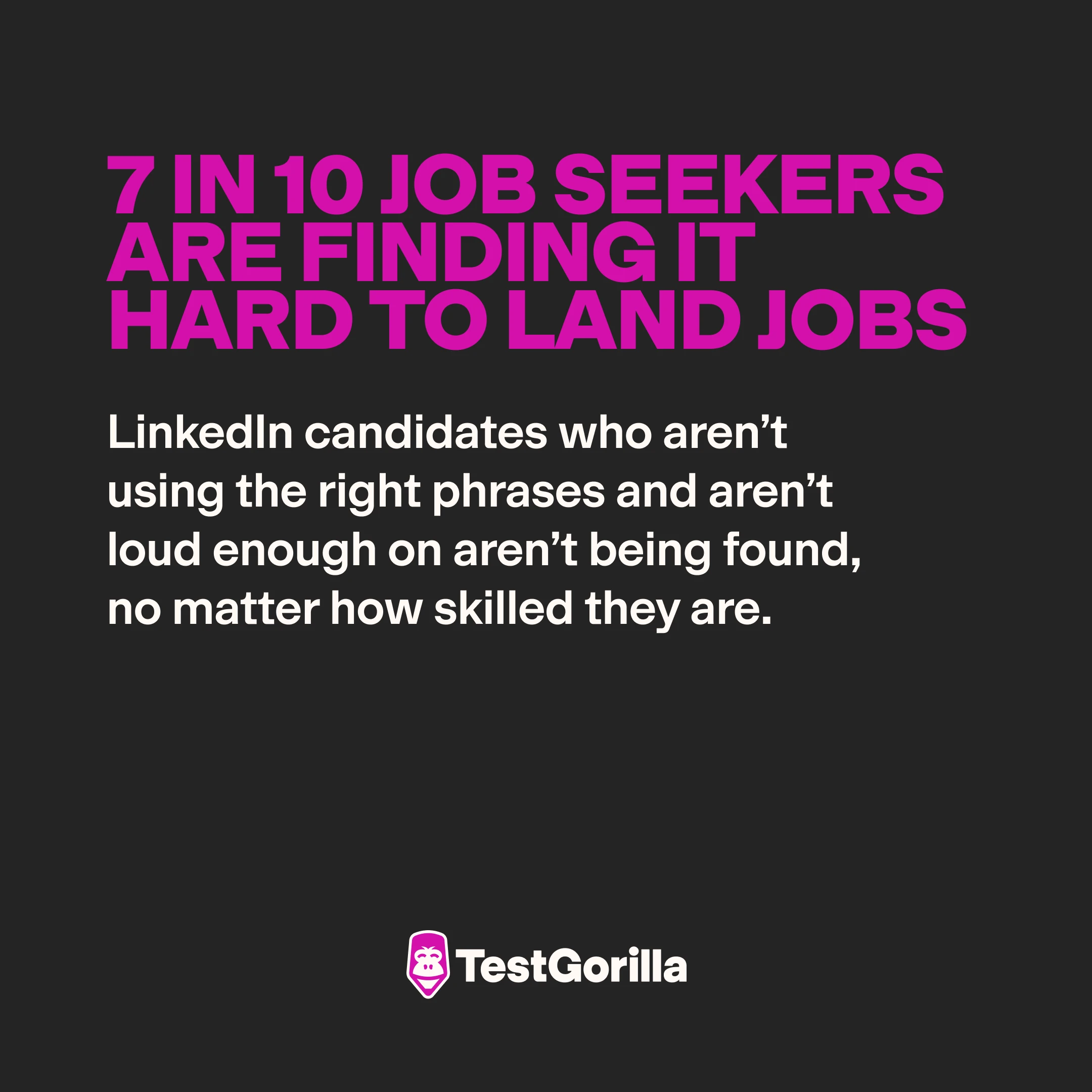 7 in 10 jobseekers are finding it hard to land jobs graphic