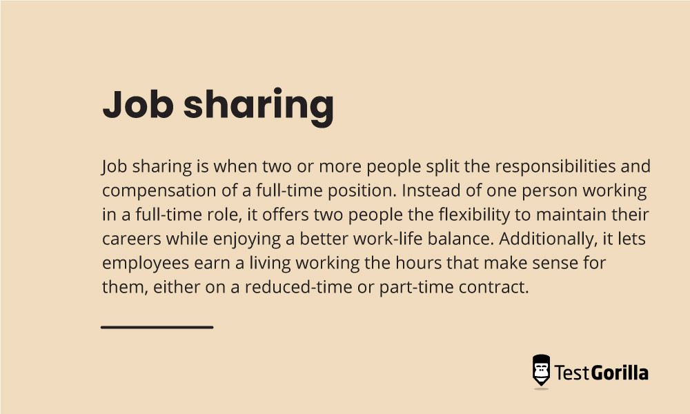 Job sharing definition