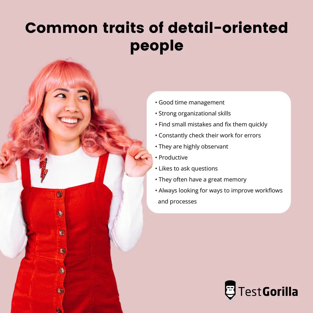 traits of detail oriented people