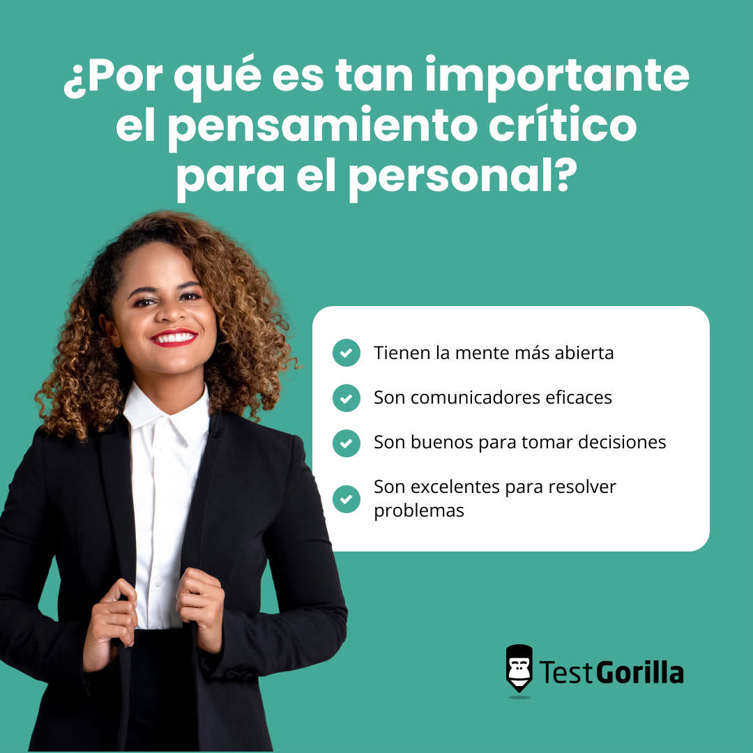 el pensamiento crítico es importante para el personal