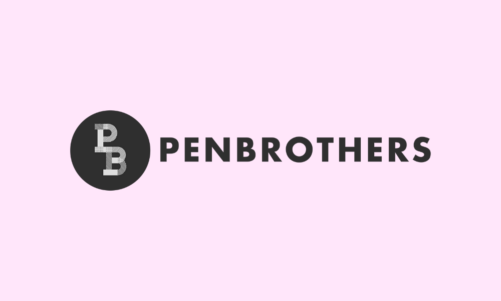 Penbrothers Logo on a pink background