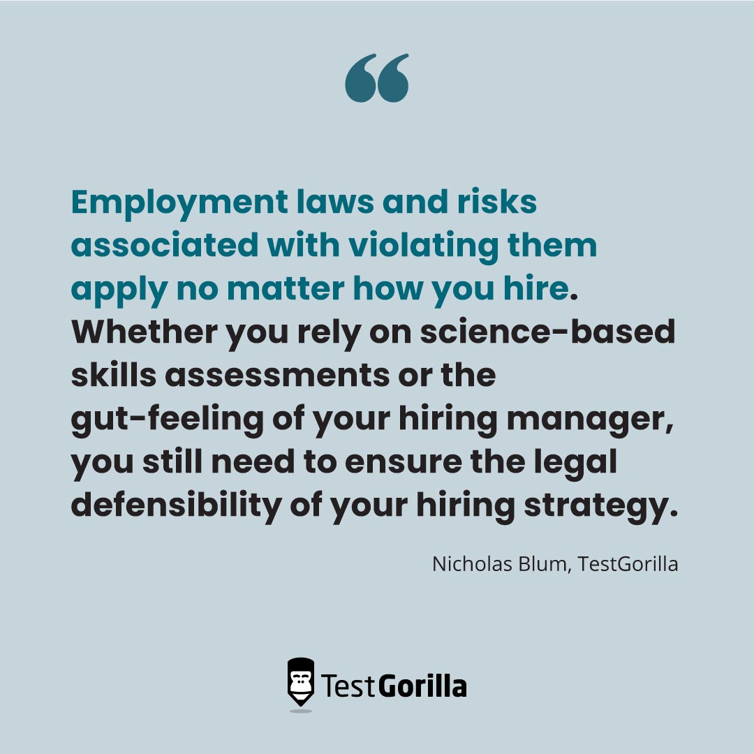 Nicholas Blum quote - no matter how you hire, there are always risks associated with hiring