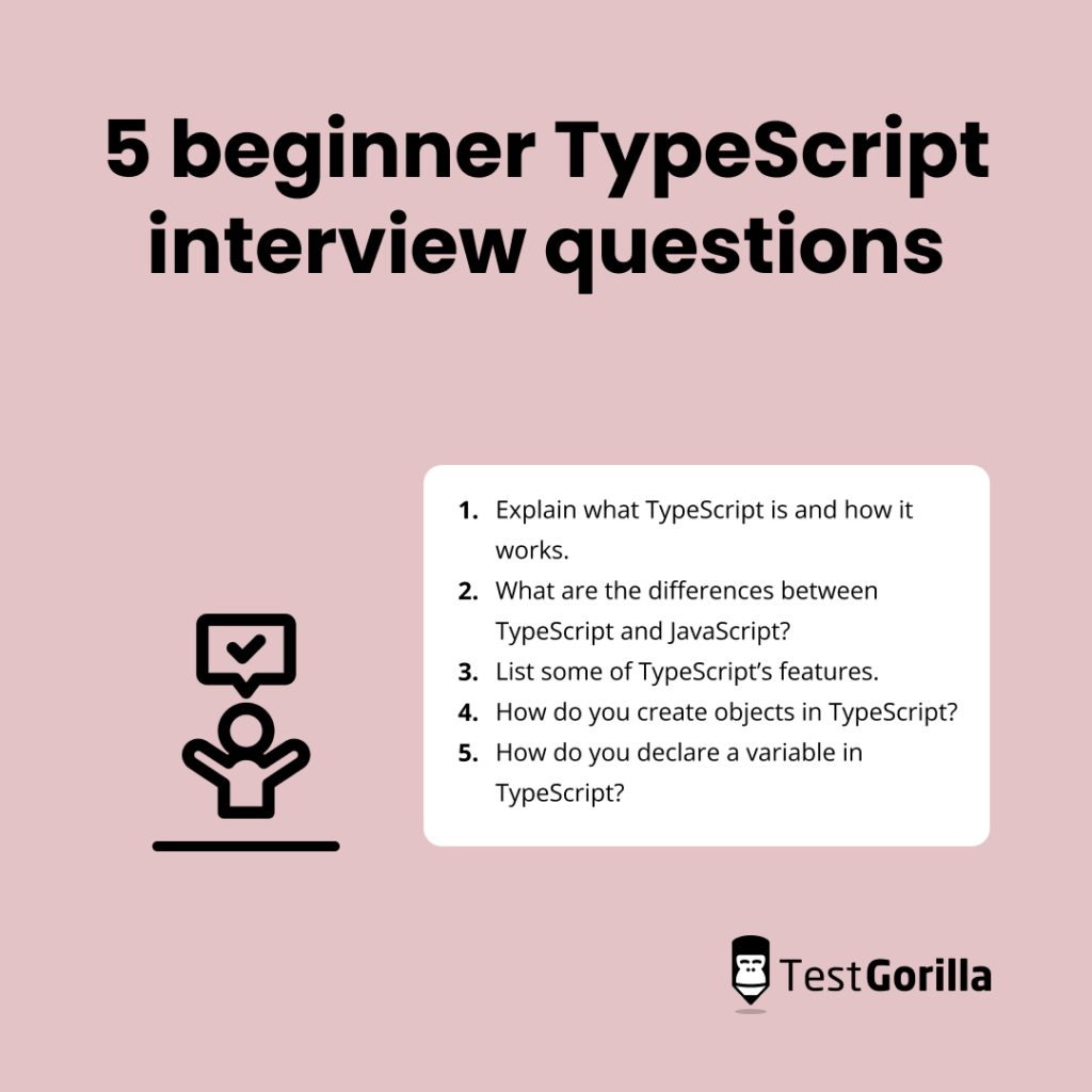 Five beginner TypeScript interview questions