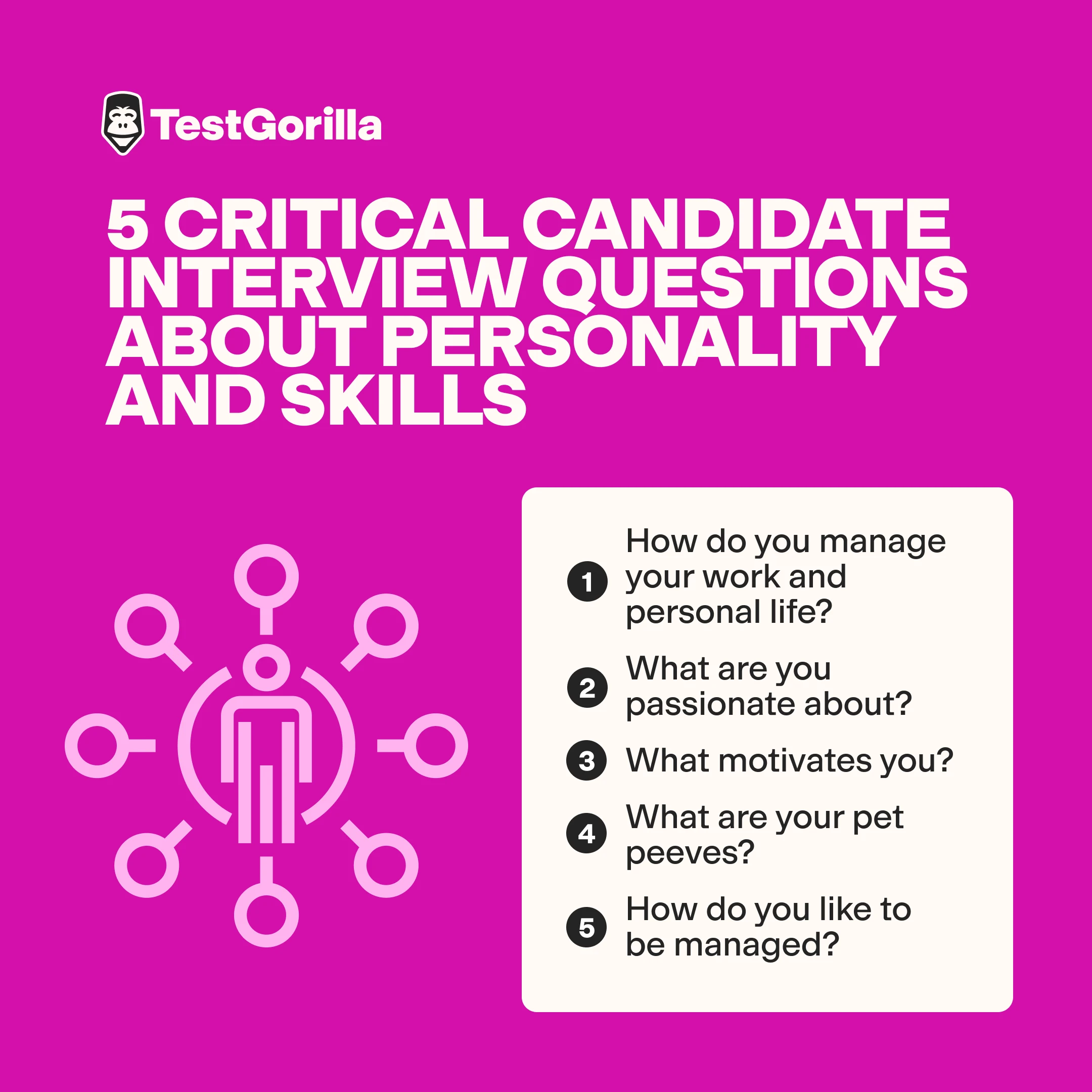 5 critical candidate interview questions about personality and skills and sample answers