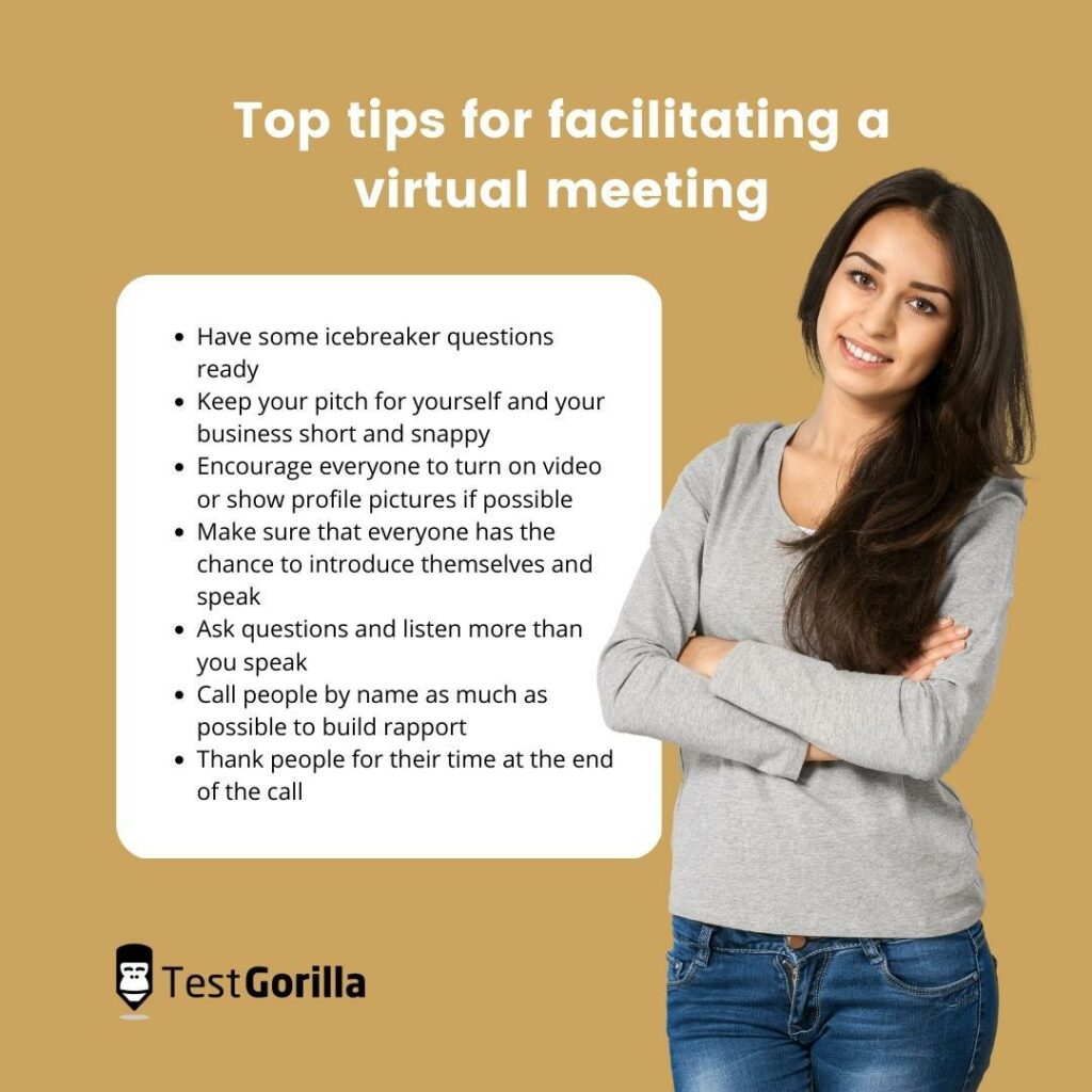 Tips facilitating virtual meeting