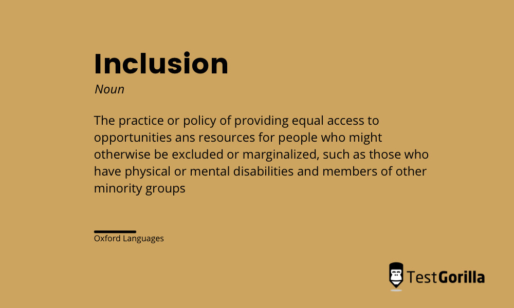 Dictionary definition of inclusion